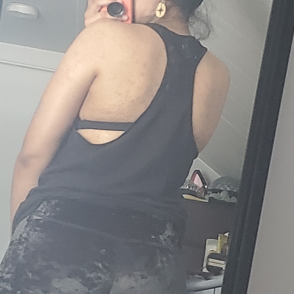 PINK Star Skull Lace Muscle Tank - Picture 5 of 6
